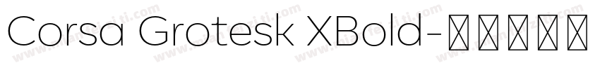 Corsa Grotesk XBold字体转换